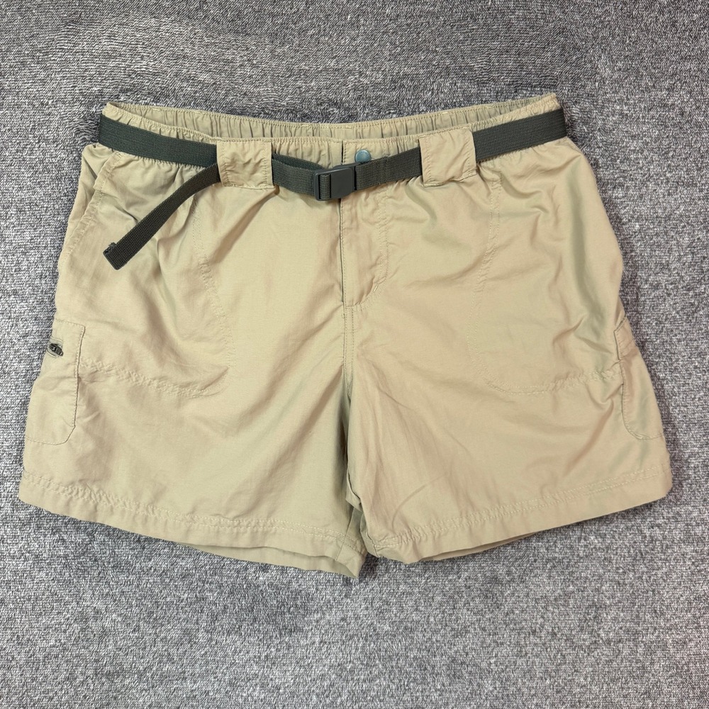Columbia Shorts with Belt Size L Womens Tan Nylon Cargo Hiking